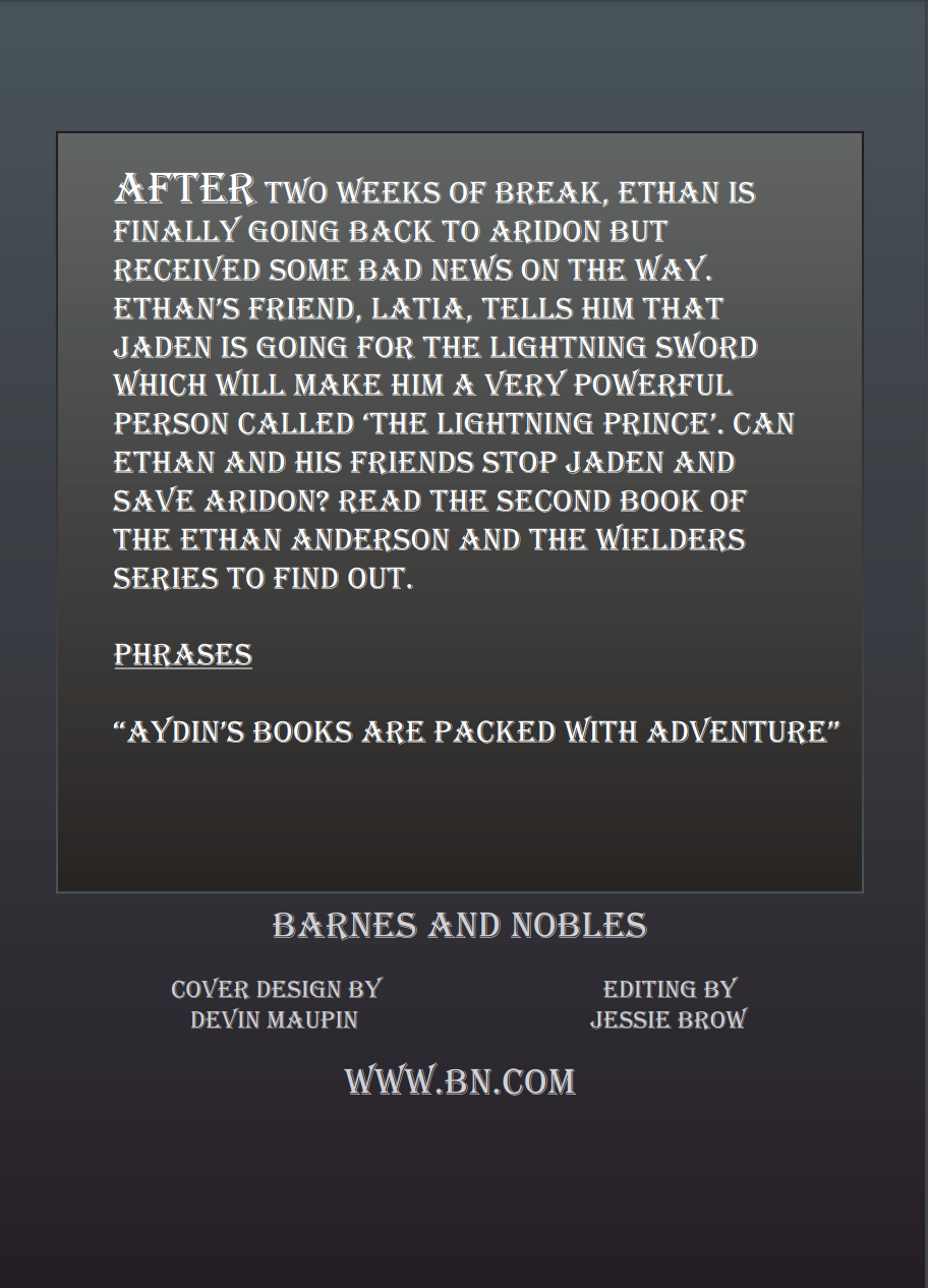 Ethan Anderson and the Lightning Prince - Book 2